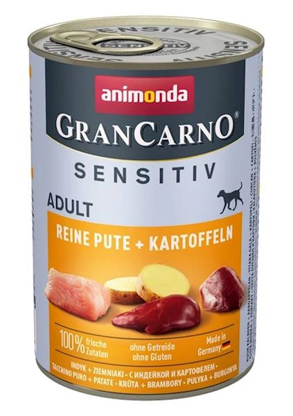 Animonda GranCarno Sensitiv Adult Dog Indyk I Ziemniaki 400g