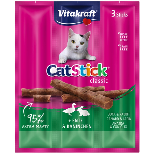 Vitakraft Cat Stick Mini Kabanosy Królik Z Kaczką 3x18g