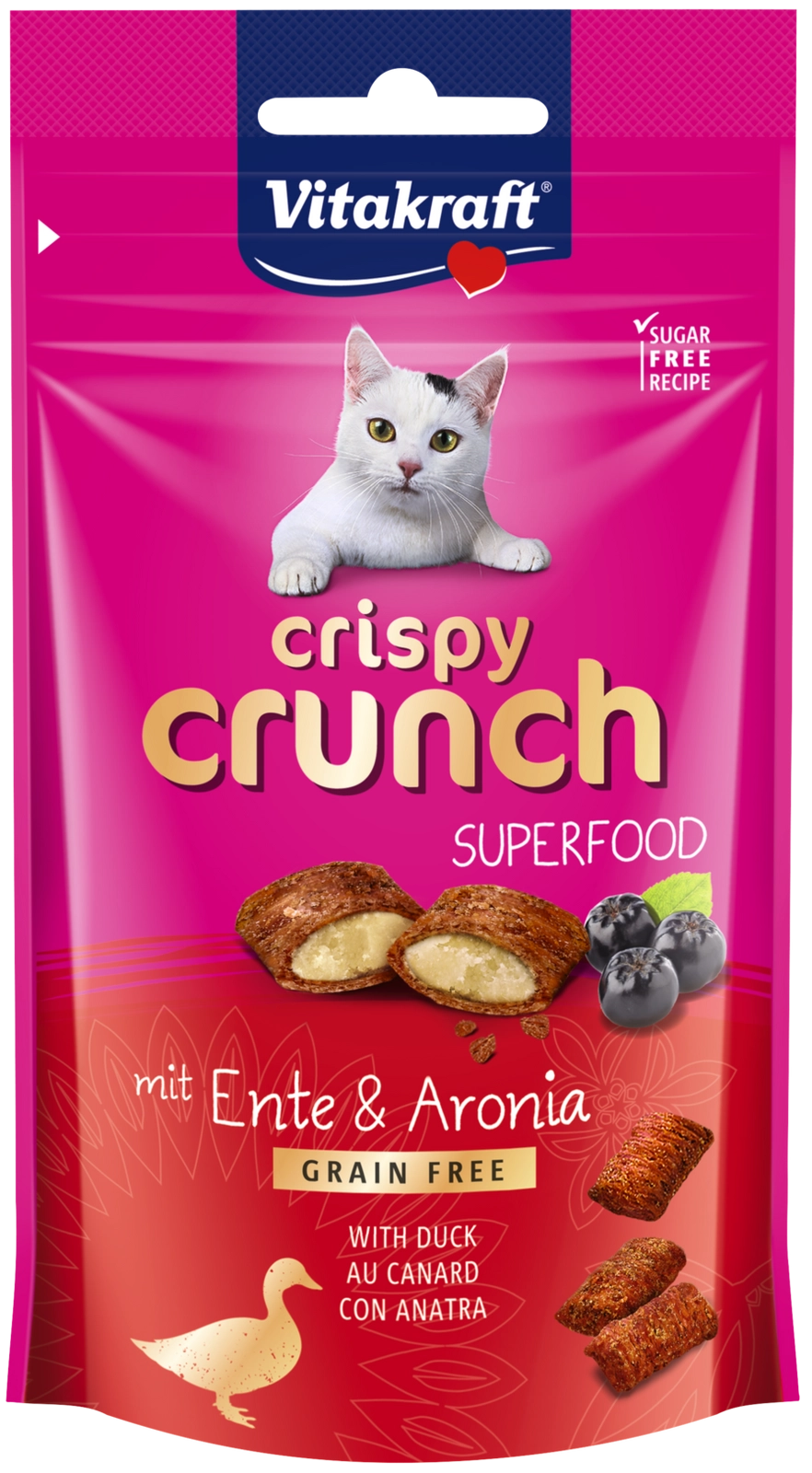 Vitakraft Crispy Crunch Z Kaczką I Aronią Dla Kota 60g